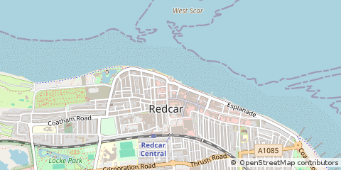 Map of Redcar, Cleveland