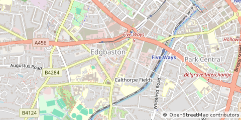 Map of Birmingham, West Midlands