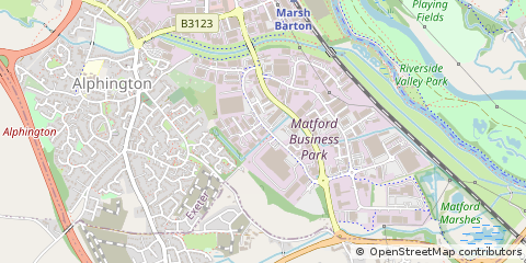 Map of Exeter, Devon