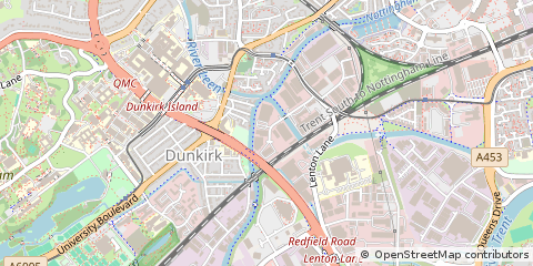 Map of Nottingham, Notts
