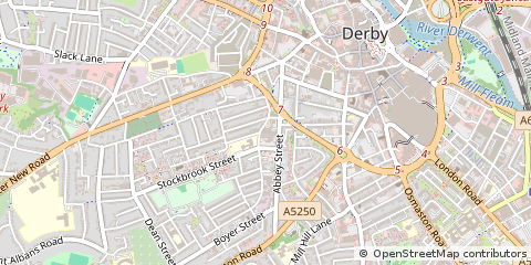 Map of Derby, Derbyshire