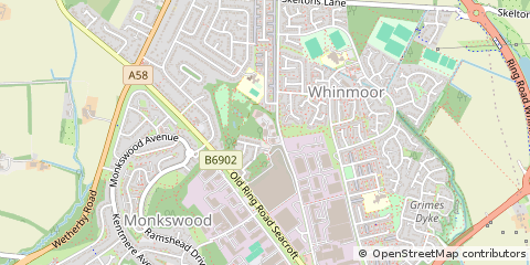Map of Leeds, West Yorkshire
