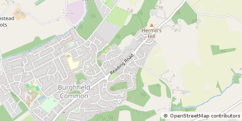 Map of Burghfield Common, Berkshire