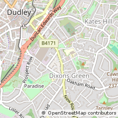 Map of Dudley, West Midlands