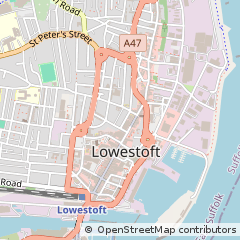 Map of Lowestoft, Suffolk