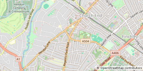 Map of Finchley Central, London