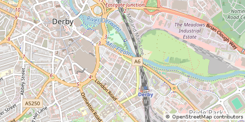 Map of Derbyshire