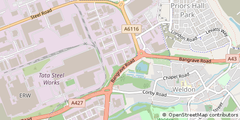 Map of Corby, Northamptonshire