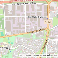 Map of Basildon, Essex