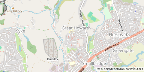 Map of Rochdale, Lancashire
