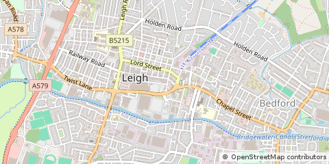 Map of Leigh, Greater Manchester