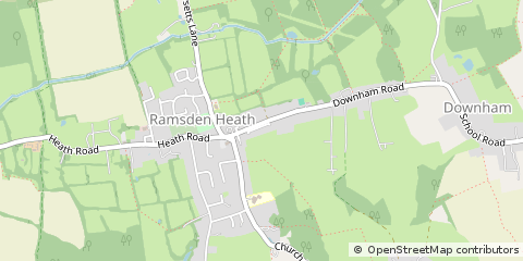 Map of Billericay, Essex
