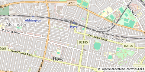 Map of Hove, East Sussex