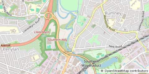 Map of Cardiff, South Glamorgan