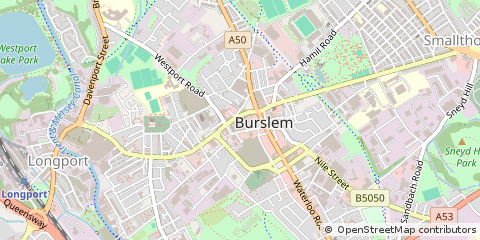 Map of Stoke-on-Trent, Staffordshire