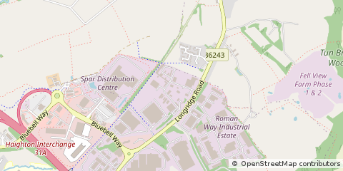Map of Ribbleton, Preston