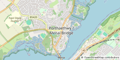 Map of Menai Bridge, Anglesey