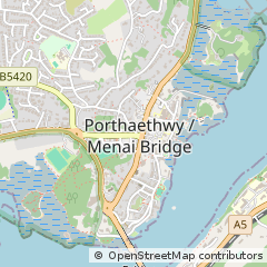 Map of Menai Bridge, Anglesey