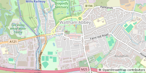 Map of Waltham Abbey, Essex