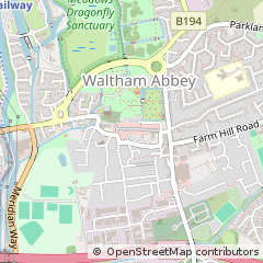 Map of Waltham Abbey, Essex