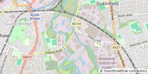 Map of Dukinfield, Cheshire