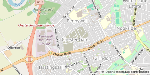 Map of Sunderland