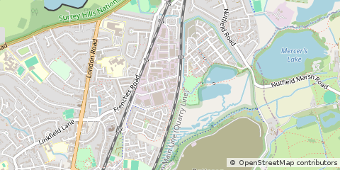 Map of Redhill, Surrey