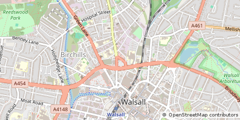 Map of Walsall, West Midlands
