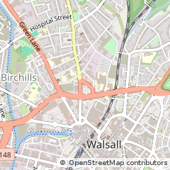Map of Walsall, West Midlands