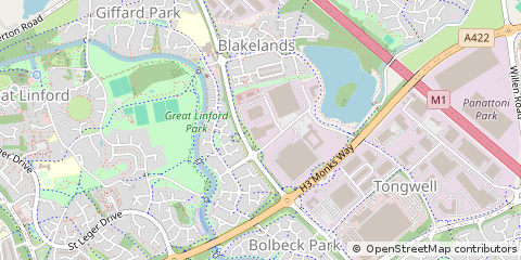 Map of Milton Keynes