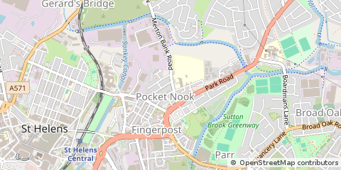 Map of ST Helens, Merseyside