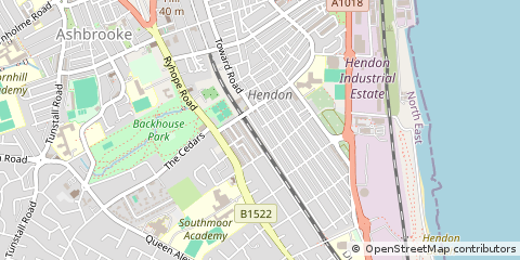 Map of Sunderland