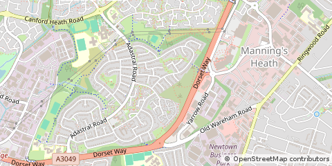 Map of Poole, Dorset
