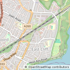 Map of Folkestone, Kent