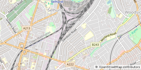Map of Croydon, Surrey