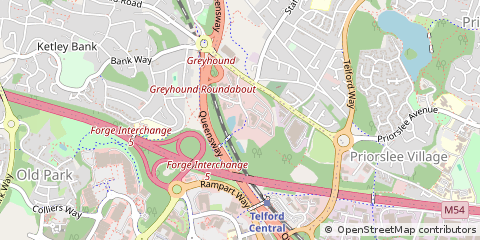 Map of Central Park, Telford