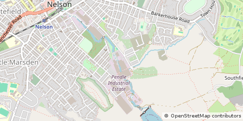 Map of Nelson, Lancashire