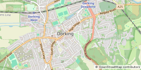Map of Dorking