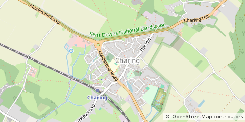 Map of Charing, Kent
