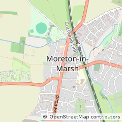 Map of Moreton in March, Gloucestershire