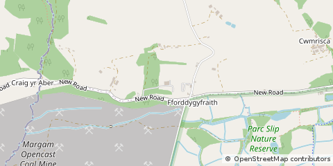 Map of Bridgend, MID Glam