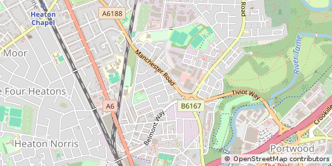 Map of Stockport, Greater Manchester