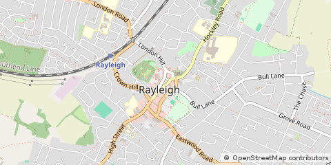 Map of Rayleigh, Essex