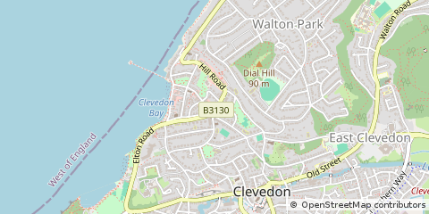 Map of Clevedon, North Somerset