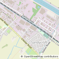Map of Deeside, Flintshire