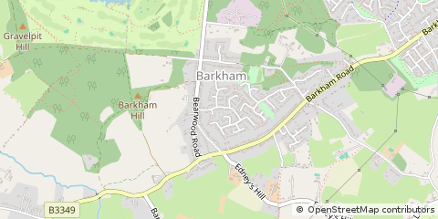 Map of Wokingham, Berkshire