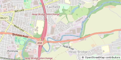 Map of Bury, Lancashire