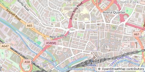 Map of Leeds, West Yorkshire