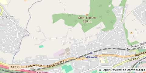 Map of Skewen, Neath