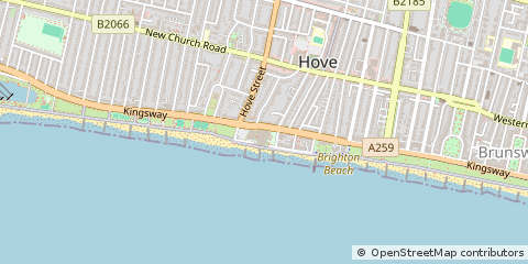 Map of Hove, East Sussex